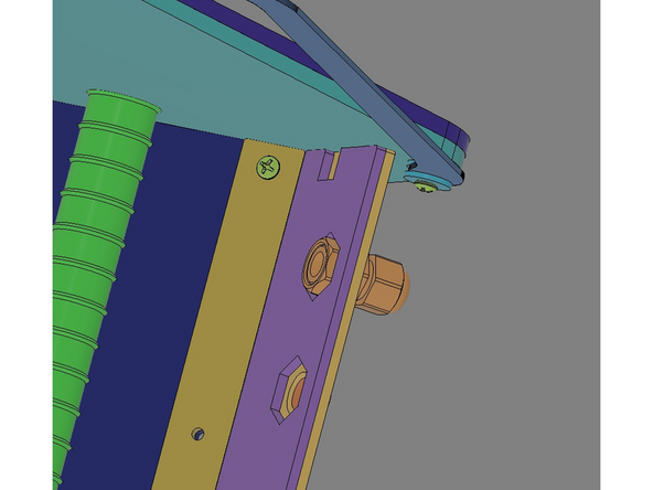 IMG 2 - Locate an open position on the Front Panel. Insert the Rear Nut into the corresponding hexagon recess. Align the Front Cap/Main Body with the opening in the Front Panel.