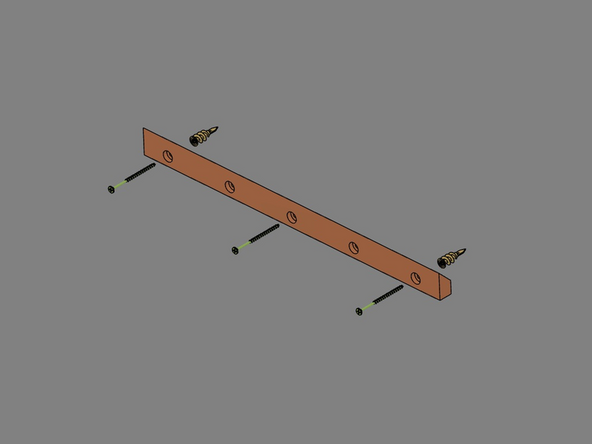 IMG 1 - Locate the French Cleat, x2 Wall Anchors and x3 3" Screws.