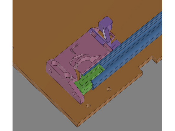 IMG 2 - Set the Tray Assembly onto the Glide top rails and align the Tray Assembly with the Glide top rail hooks.