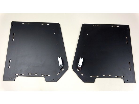 Repeat for the other side panel, but mirrored. Your final assembly should look like the last photo.