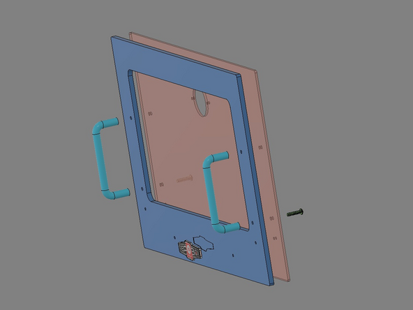 IMG 1 - Locate the Drawer Front Trim, Clear Drawer Front, x2 Handles (with their included screws) and the Dome Label.