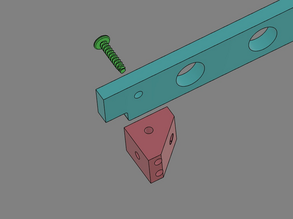 IMG 1 - Locate one of the Rails, x2 16mm TF Screws and x2 Brackets.