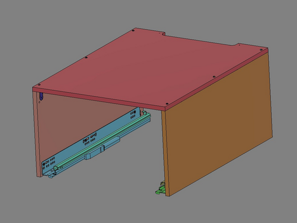 Top simplify this process stand the parts up. The rear edges (unfinished) of these panels should be facing down towards the work surface.