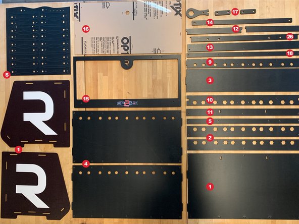 Layout of all the parts you should have.  Check the BOM for corresponding part names.