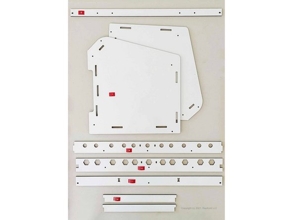 Also, the panel part numbers are not sequential.  For example, you do not see part numbers 6 or 8 among the panel parts.