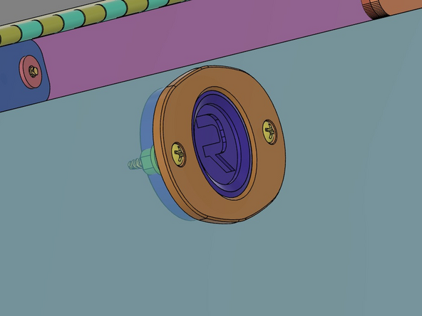 IMG 2 - The Hygrometer is installed from the outside of the Lid Assembly. The Lid Trim Clamp then covers the Hygrometer. The 16mm TF Screws are inserted through Lid Trim Clamp and the Lid Assembly.