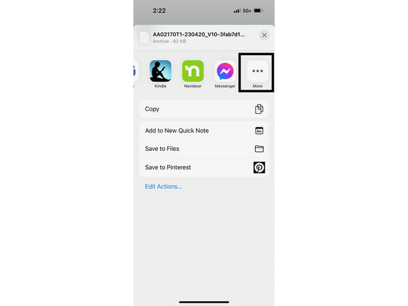 Make sure swipe the share list to see SUNRISE APP to share.