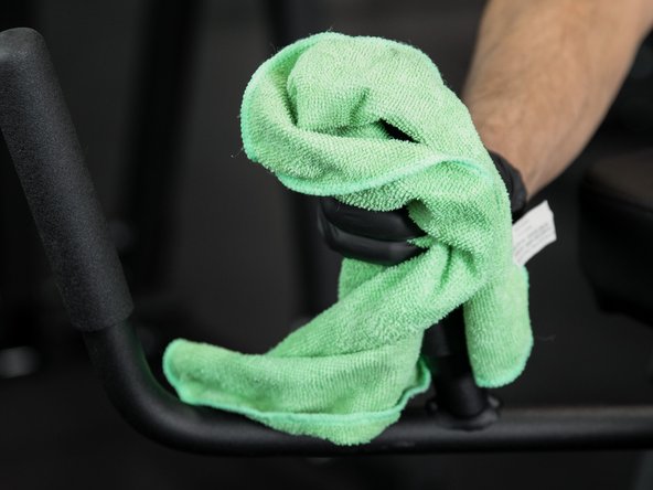 Leave the disinfectant in place for the duration specified by the wipe manufacturer.