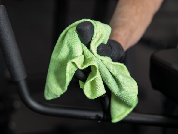 Remove chalk using a dry lint free cloth.