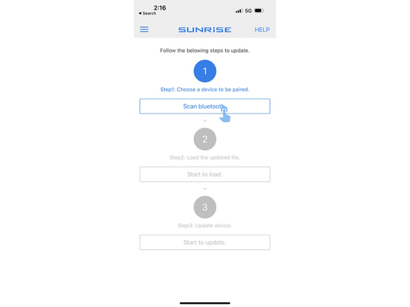 Click "Scan Bluetooth". Make sure the Bluetooth is turned on on your mobile device.