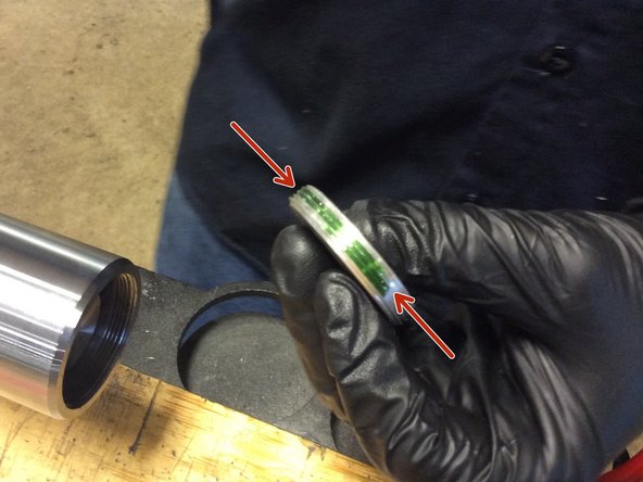 Grab end cap with one hand. Use other hand to apply a 1&quot; bead of Loctite to the end cap. Make sure the threads are covered on side you install first.