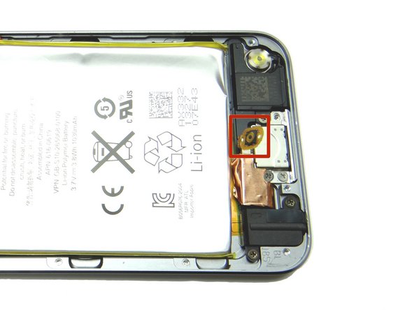 Picture 1: Make sure the home button contact isn't trapped underneath the battery.