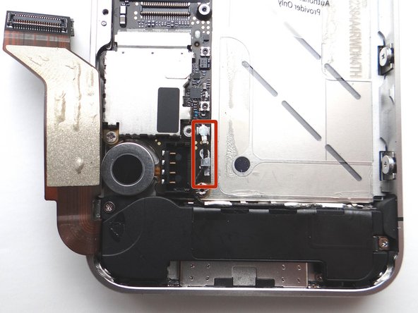 Picture 2: Push the cellular antenna connector back into its slot on the logic board as in Picture 2.