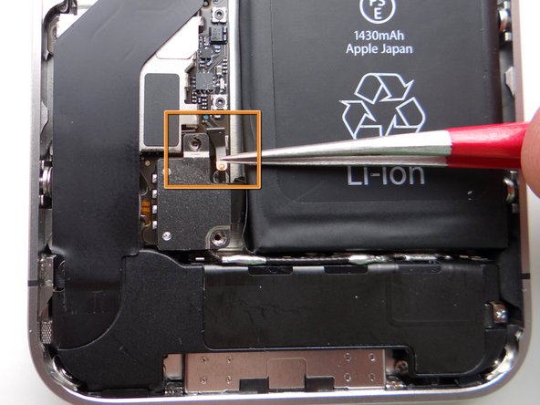 Push battery connector into its socket on the logic board.