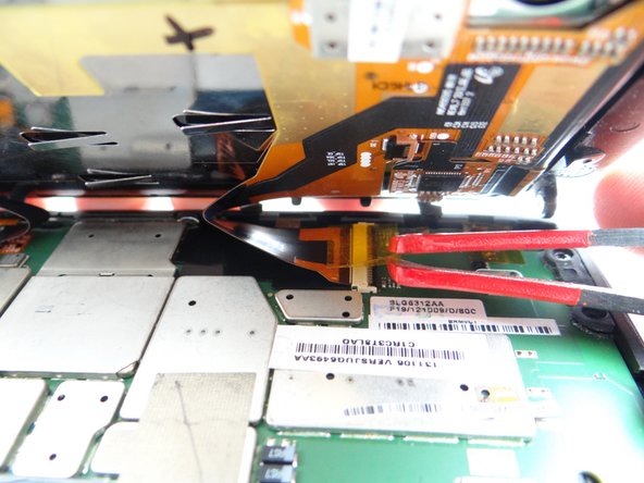 Picture 3: Cover the display cable connector with Kapton tape from COMPARTMENT E.