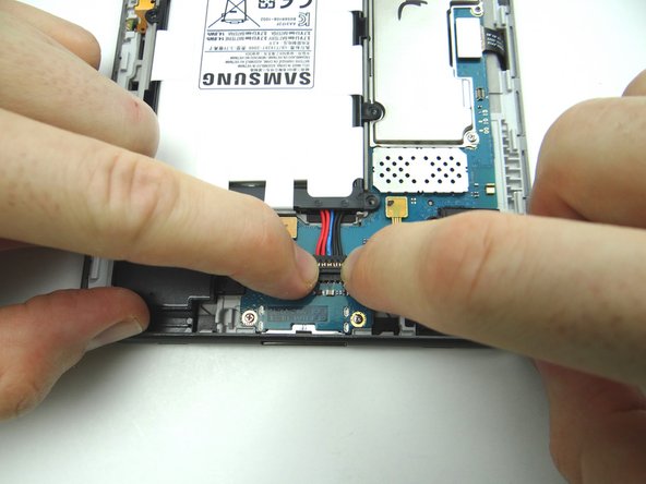 Connect the battery by pushing straight down on the entirety of the connector.