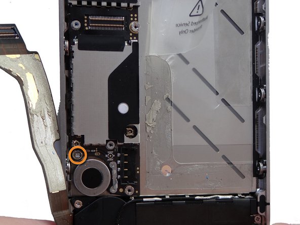 Make sure no cables get trapped under the logic board while re-installing it.