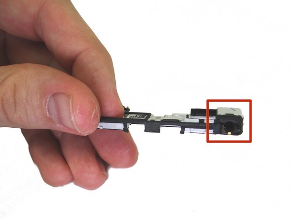 Place antenna bracket / headset jack in COMPARTMENT E.