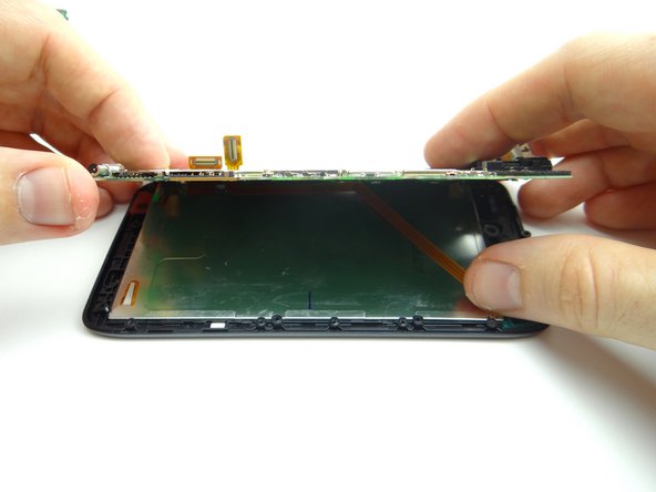 Gently separate the logic board from the display assembly.