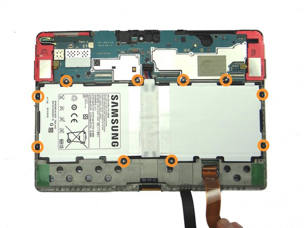 Replace ten 3.0 mm #00 Phillips screws holding the battery from SLOT 3.