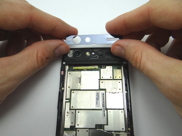 Picture 2: Once the rear camera trim is completely free, place in COMPARTMENT C.