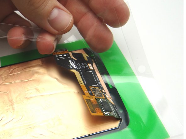 Picture 1: Peel up the clear cutout, '2'.