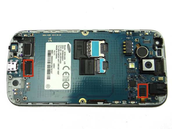 Connect the charging port and headphone jack cables.