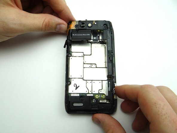 Picture 3: Lift mid-frame away from phone.