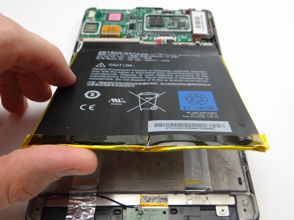 Don't try to remove the battery as it's still connected to the logic board: