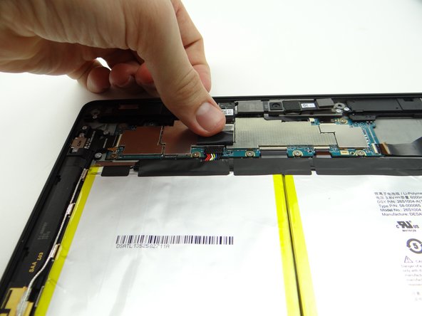 Picture 1: Peel tape back to expose battery connector.