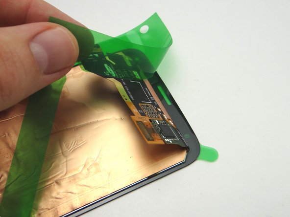 Picture 2: Peel up the green cutout, '3'.  The tabbed cutout, '4', remains.