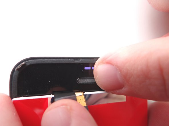 Picture 1: If not, you may be able to harvest one from the broken display using Curved Tip Tweezers.  (Otherwise, you can use a brand new one).