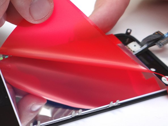 Picture 3: Remove the protective covering from the back of the LCD.