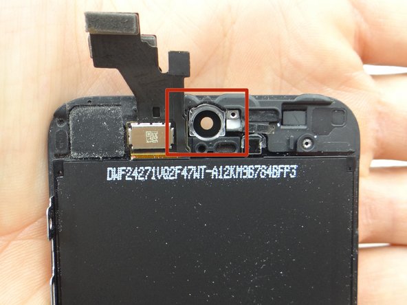 Use your fingers to place frame on display assembly using the orientation shown in Pictures 2 &amp; 3.