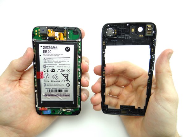 Finish peeling up the mid-frame.