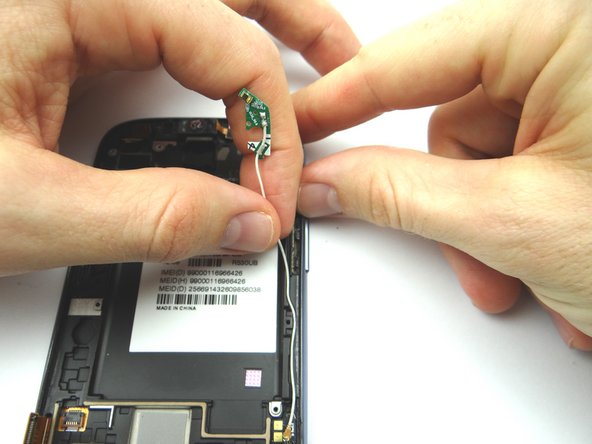 Picture 2: De-route the wifi antenna cable.