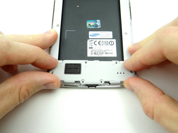 Line it up then snap it into place.