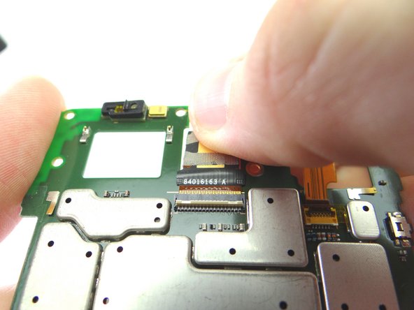 Picture 2: Push rear camera cable into open ZIF connector.