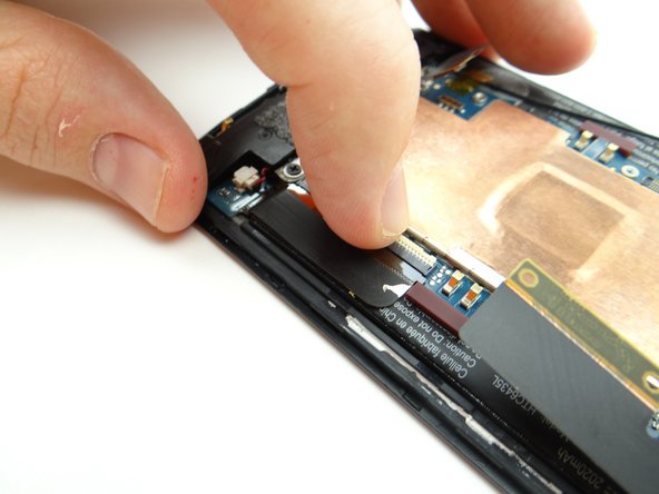 Picture 3: Seat charging port cable, then close ZIF connector.