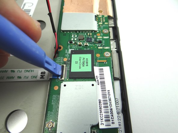 Picture 3: Open ZIF connector for headphone jack connection cable.