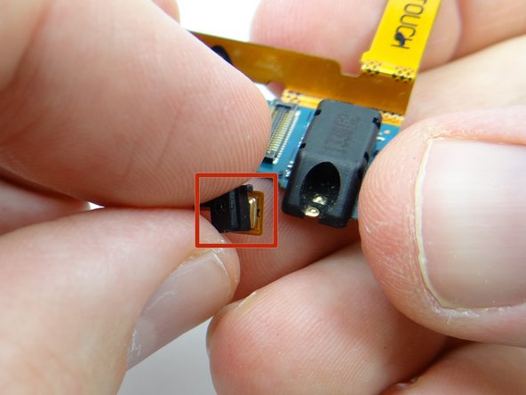 Picture 3: Make sure the tiny black microphone cover stays positioned over the microphone.