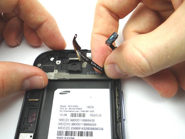 Stop when you reach the volume button contacts.