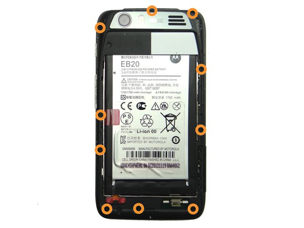 Picture 1: Remove ten 4.8mm T5 Torx screws.  Place in SLOT 1.