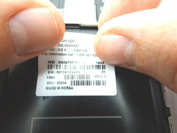 Remove IMEI sticker and move to replacement part.