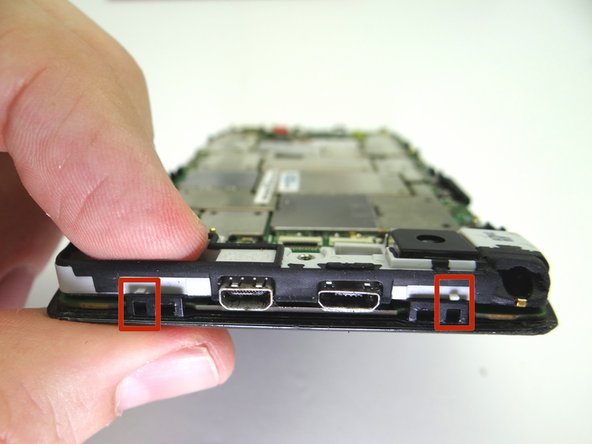 Picture 1: Snap antenna bracket clips into place at top.