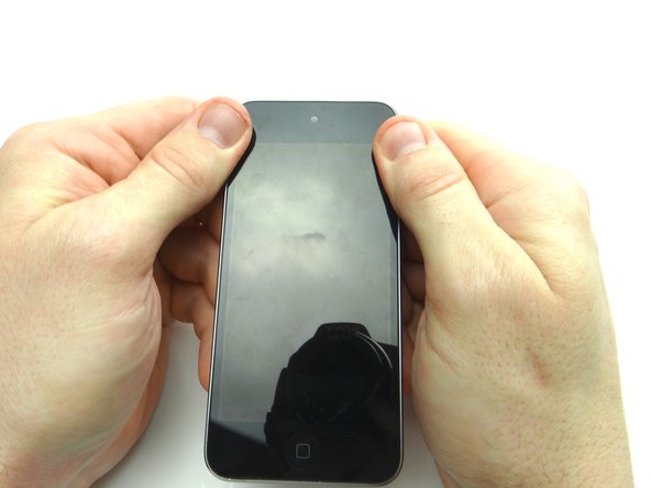 Press the front panel clips into the rear frame, starting at the top and working your way down.