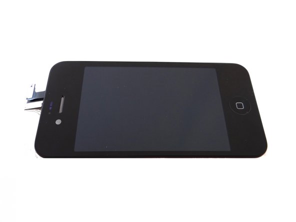 Picture 1: This is what the replacement display should look like if the earpiece mesh and home button are properly aligned.