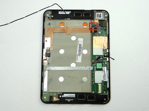 Pictures 1 &amp; 2: Disconnect top speaker cable.