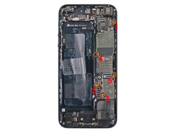 Picture 2: Remove the three 2.7 mm standoff screws (marked 1, 2 and 3) and place into SLOT 13.