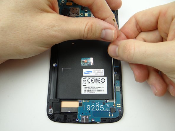 Picture 2: Thread cable through the groove along the right side of the outer wall of the battery chamber.